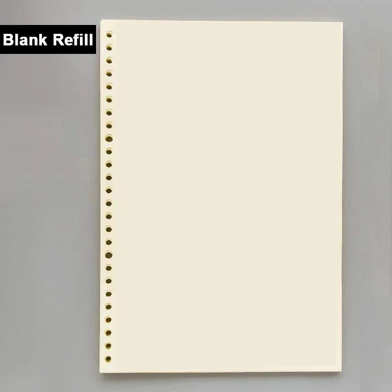 Loose Leaf Binder Notebook A5 B5 A4 with Refill Paper and Dividers