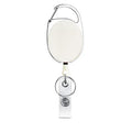 Clear ID Badge Holder with Retractable Badge Reel Clip, Transparent Work Card Sleeve for Employee Pass, Name Tag and Key Card