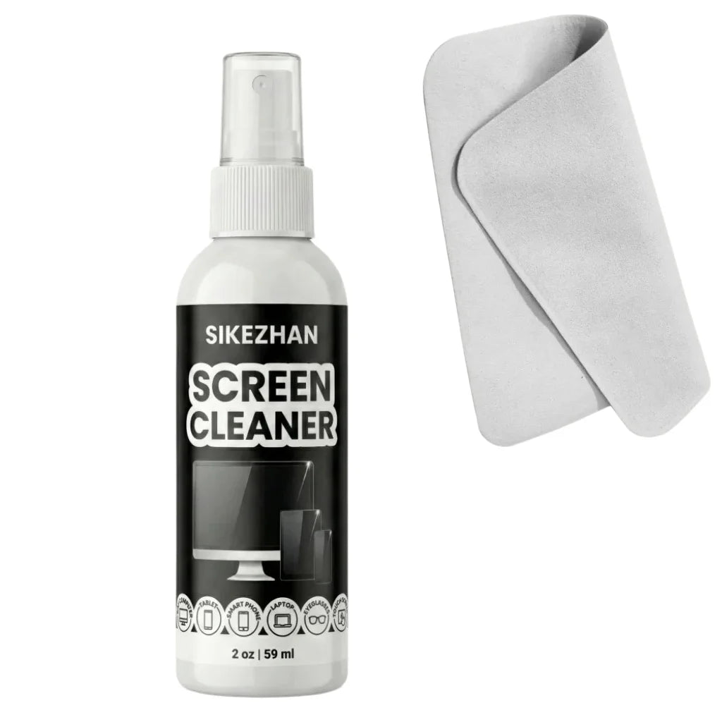 Screen Cleaner Spray Kit with Microfiber Cloth — for Phones, Laptops, Monitors & Glasses