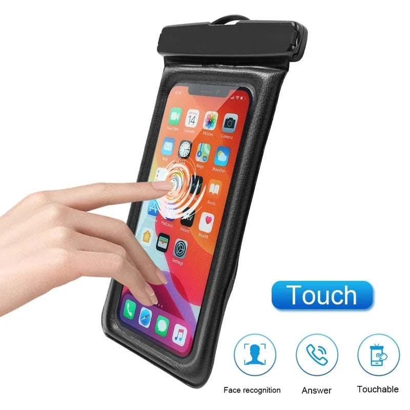 Clear PVC Phone Pouch with Lanyard and Locking Closure
