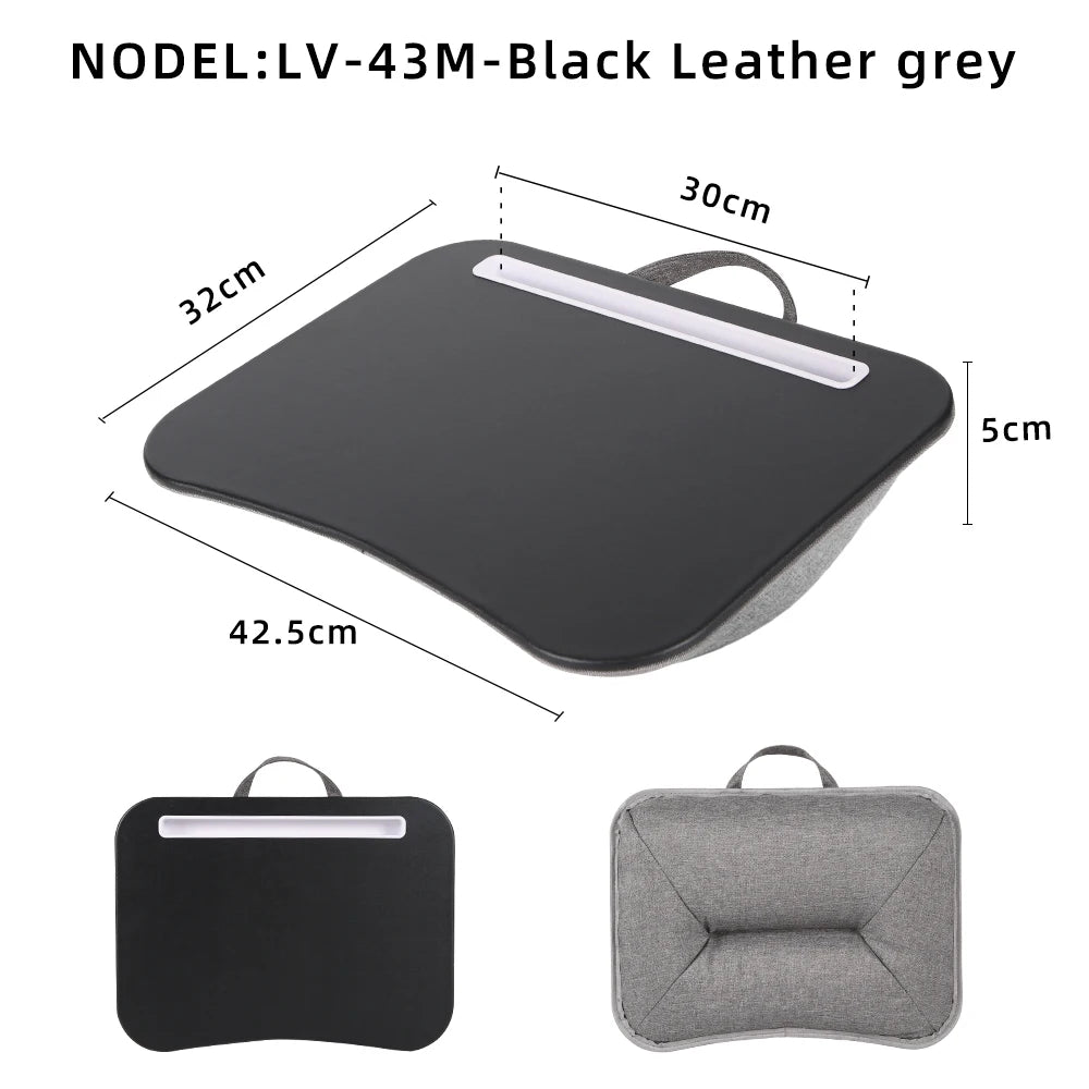 Laptop Lap Desk with Cushion — Foam-Filled Pillow Stand & Mouse Pad
