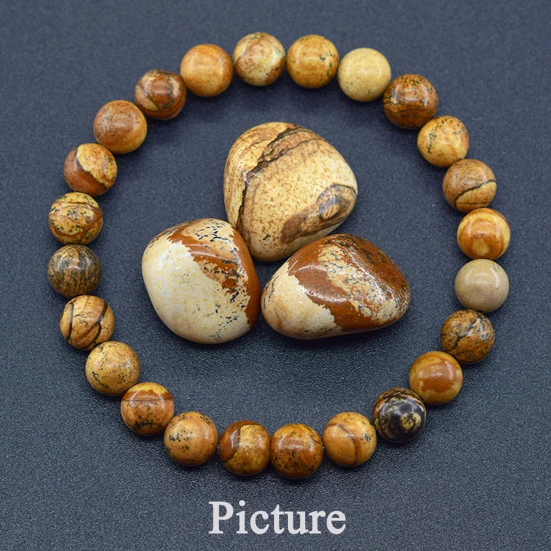 Natural Lapis Lazuli Stone Beads Bracelet — Energy Healing Jewelry