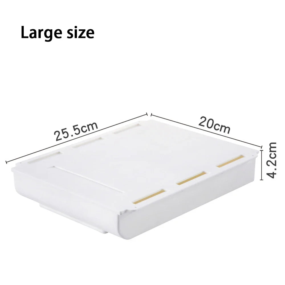 Self-Adhesive Under-Desk Drawer Organizer, Three Sizes