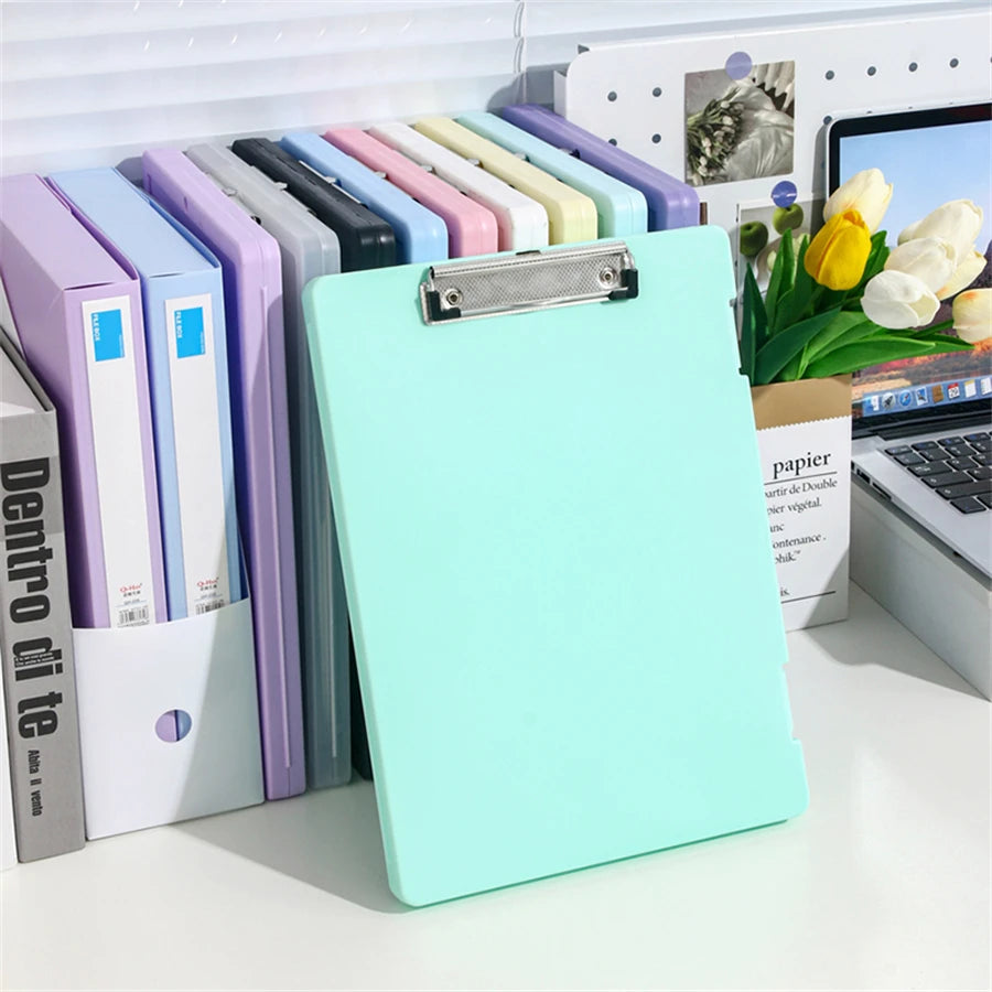A4 Document File Folder Organizer with Clip Board for Test Papers, Office Documents and Desk Storage