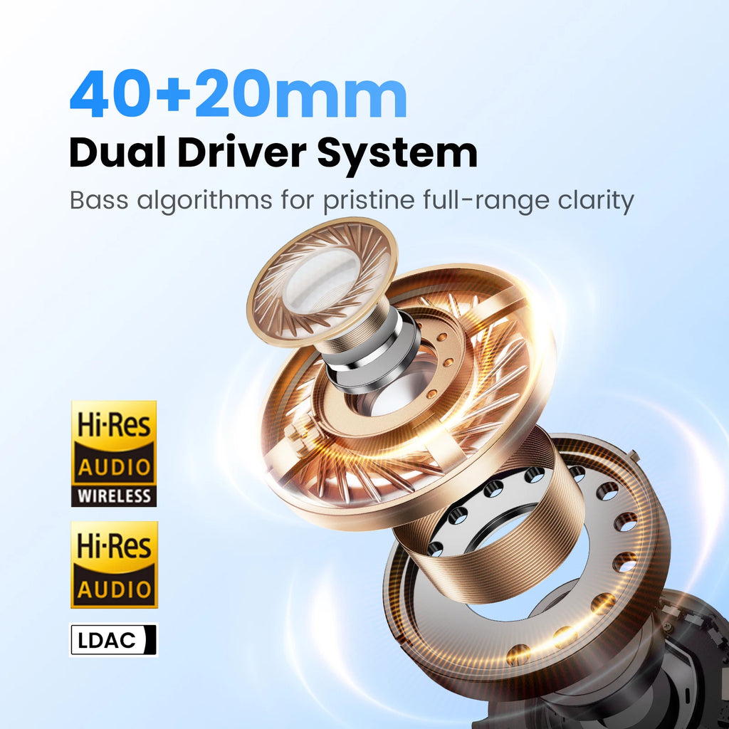 HAYLOU S40 Wireless Over-Ear Headphones with ANC & LDAC