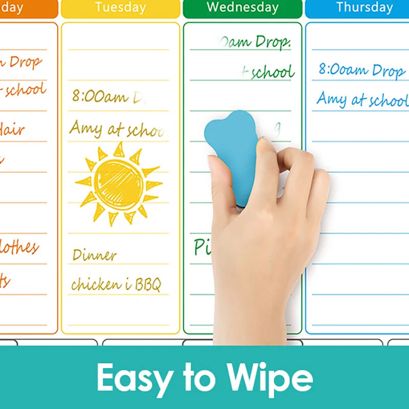 A3 Magnetic Dry-Erase Planner — Monthly & Weekly Fridge Calendar
