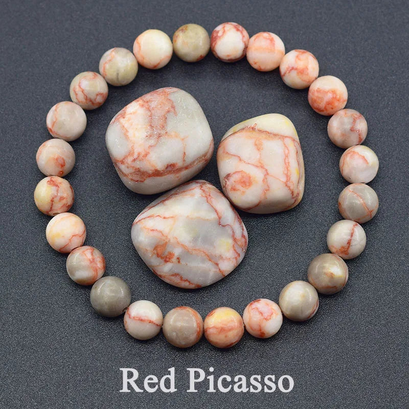 Natural Lapis Lazuli Stone Beads Bracelet — Energy Healing Jewelry