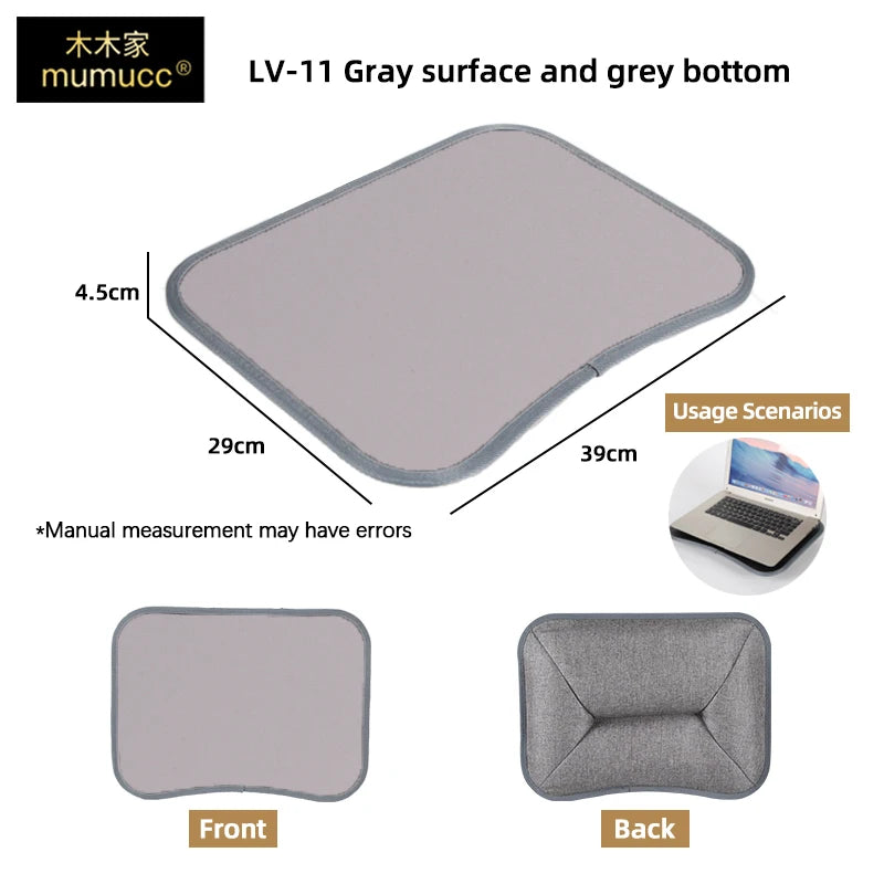 Laptop Lap Desk with Cushion — Foam-Filled Pillow Stand & Mouse Pad