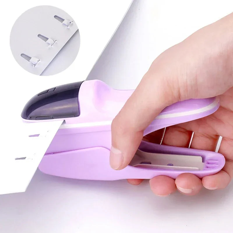 Staple-Free Hand-Held Stapler, Portable Paper Binder for Office, Home and School