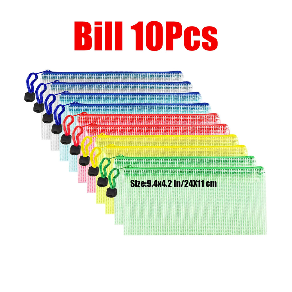 Waterproof Zipper Document Bags Clear Plastic File Folders A3 A4 A5 A6 B4 B5