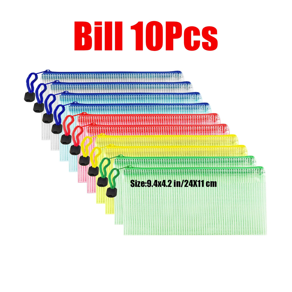 Waterproof Zipper Document Bags Clear Plastic File Folders A3 A4 A5 A6 B4 B5