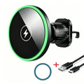 30W Magnetic Wireless Car Charger & Phone Mount — With or Without Charging Cable