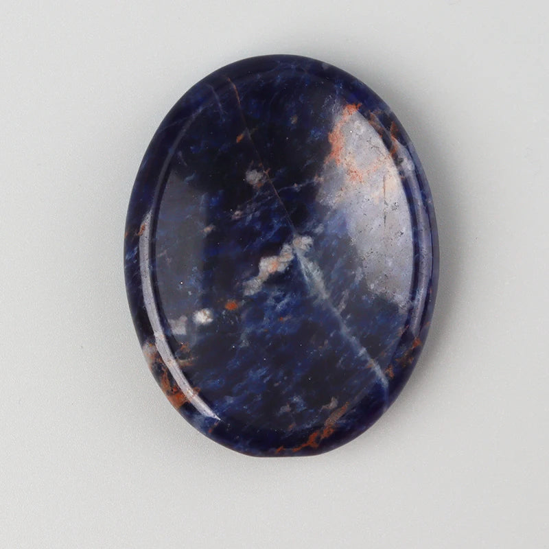 Natural Crystal Worry Stone — Hand-Carved Pocket Meditation Thumbstone