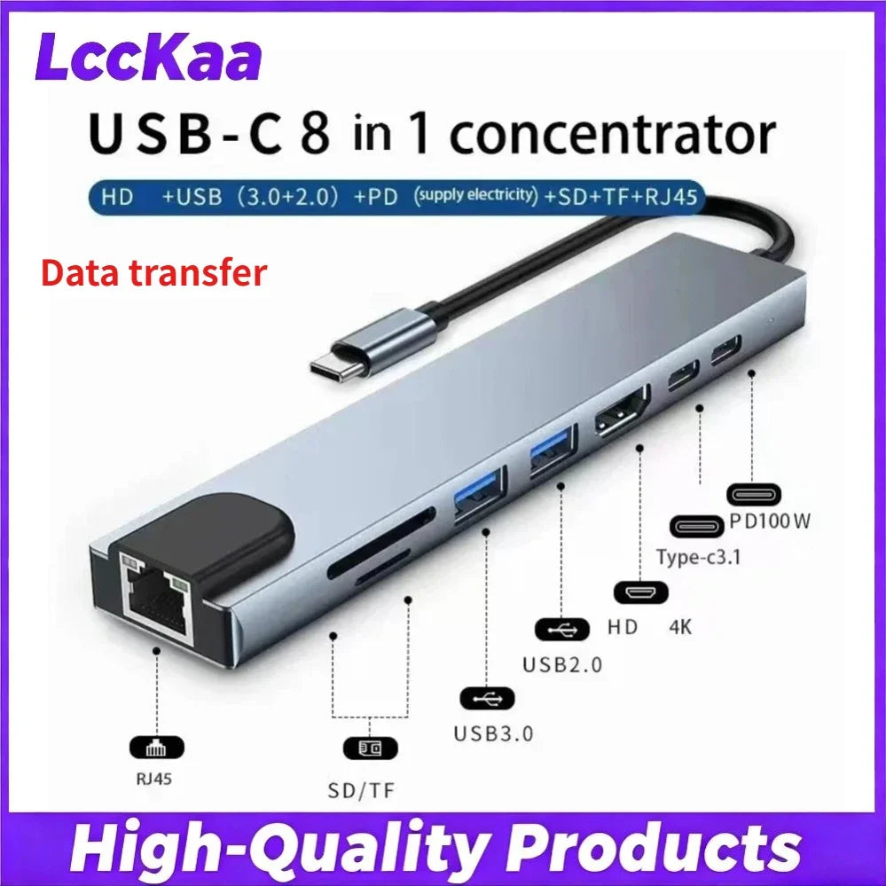 USB-C Multiport Hub Adapter with 3.5mm Audio Jack