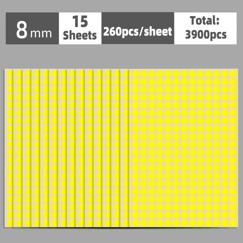 Round Color Coding Dot Stickers for Planners, Calendars, Files and Organizing