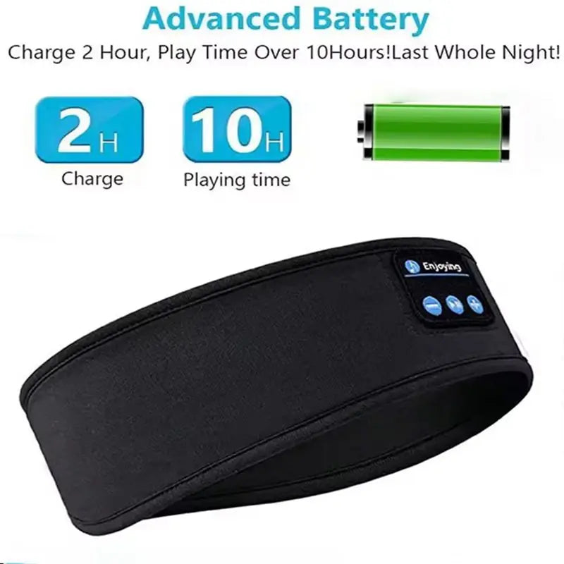 Bluetooth Sleep Headband — Wireless Sports Headphones with Eye Mask for Running & Yoga