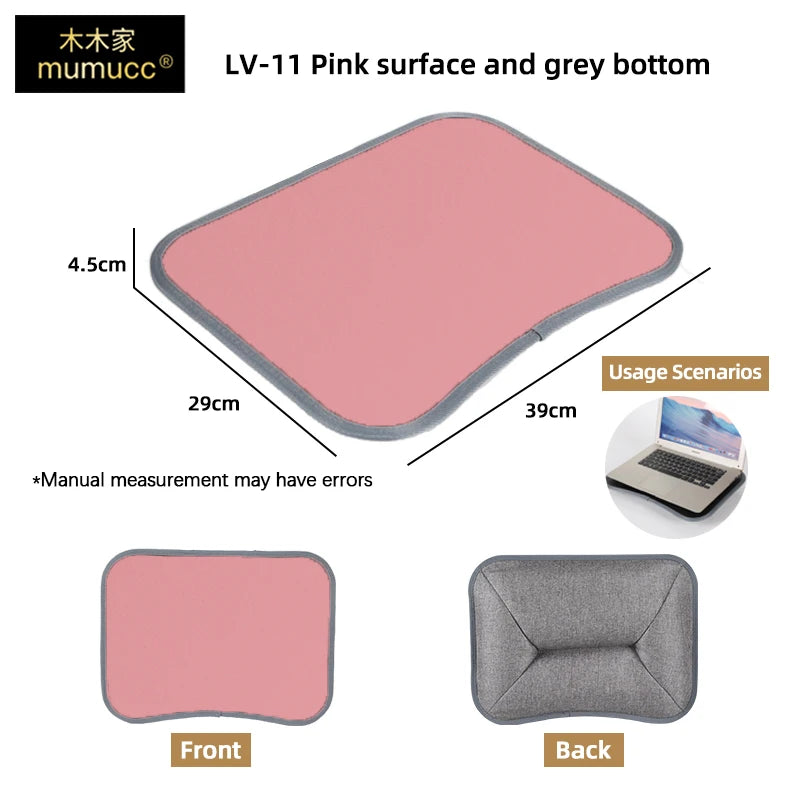Laptop Lap Desk with Cushion — Foam-Filled Pillow Stand & Mouse Pad