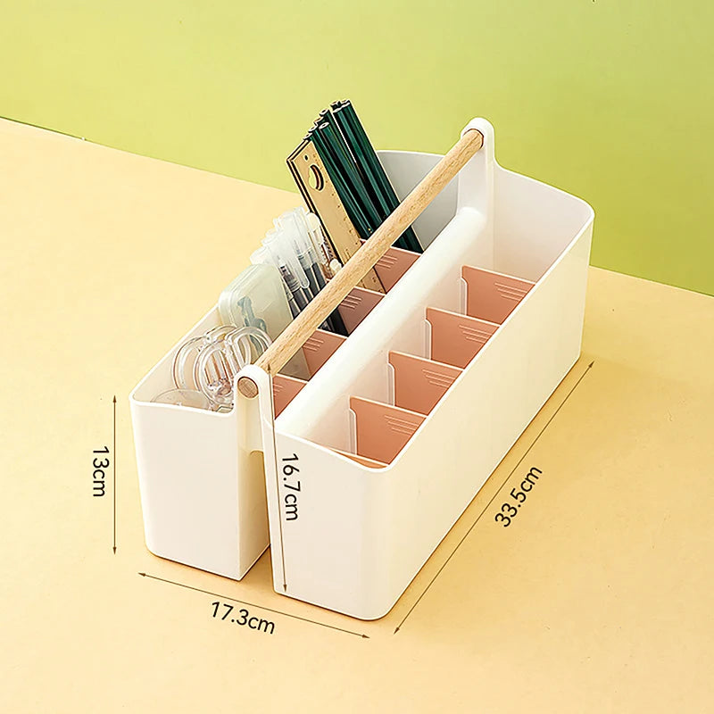 Large Capacity Desktop Pen Holder Storage Box for Office and School
