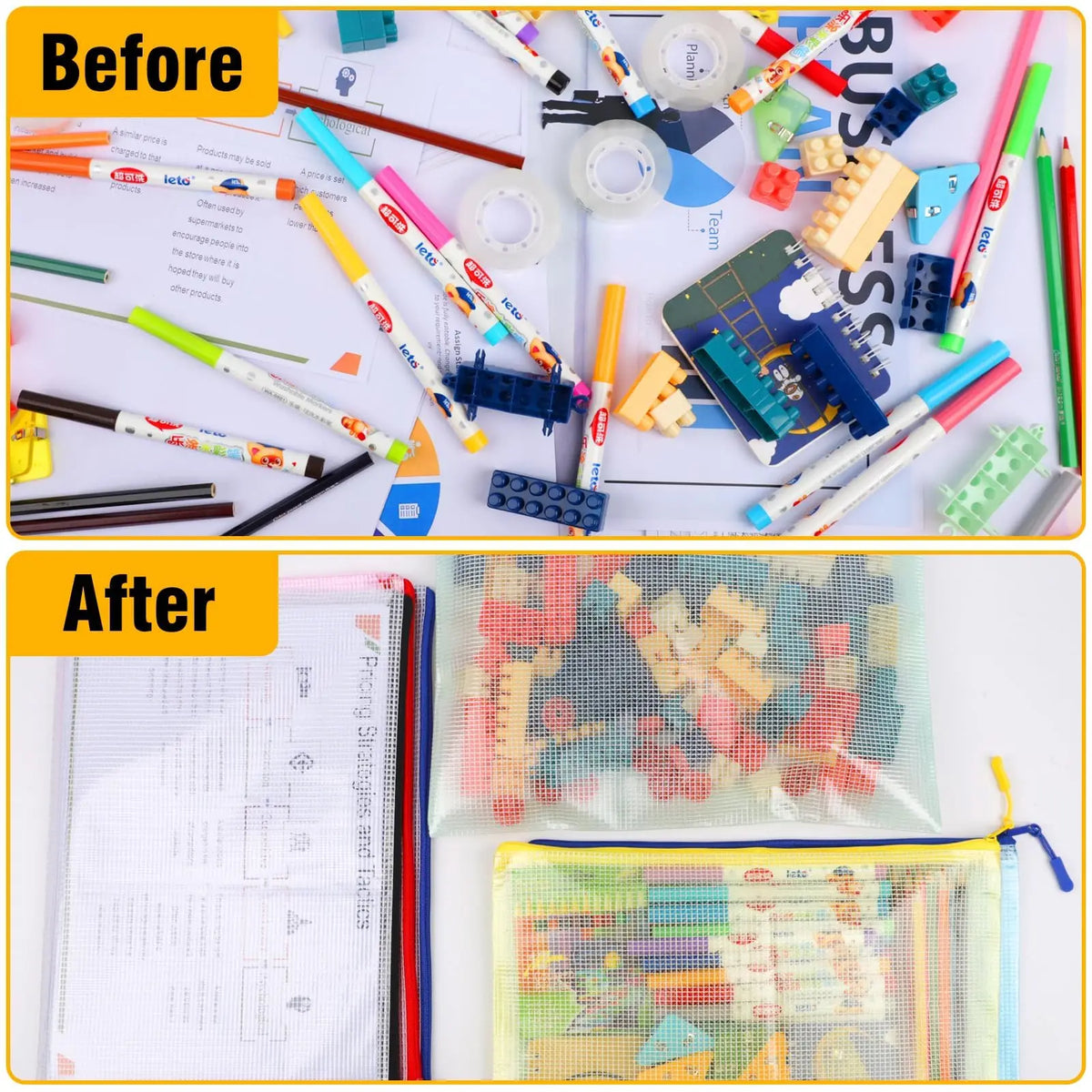 Waterproof Zipper Document Bags Clear Plastic File Folders A3 A4 A5 A6 B4 B5