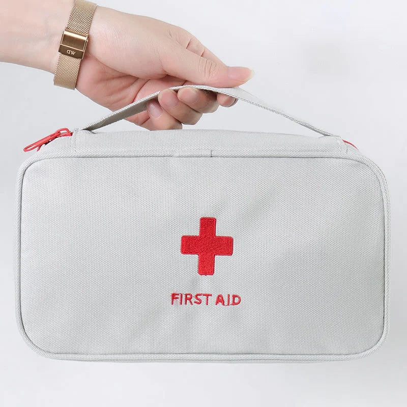 Travel Medicine Bag and Mini First Aid Kit Pouch for Pills, Vitamins and Emergency Essentials, Portable Home and Outdoor Storage