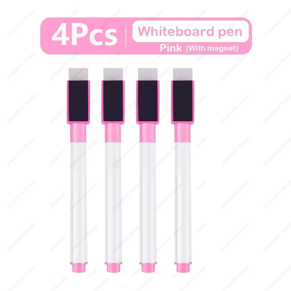 Magnetic Dry Erase Markers with Eraser Cap, Fine Tip Whiteboard Markers for Home, Office, School and Classroom, 1 to 48 Pack