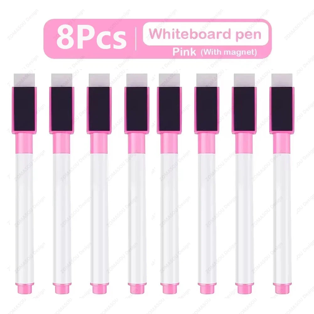 Magnetic Dry Erase Markers with Eraser Cap, Fine Tip Whiteboard Markers for Home, Office, School and Classroom, 1 to 48 Pack