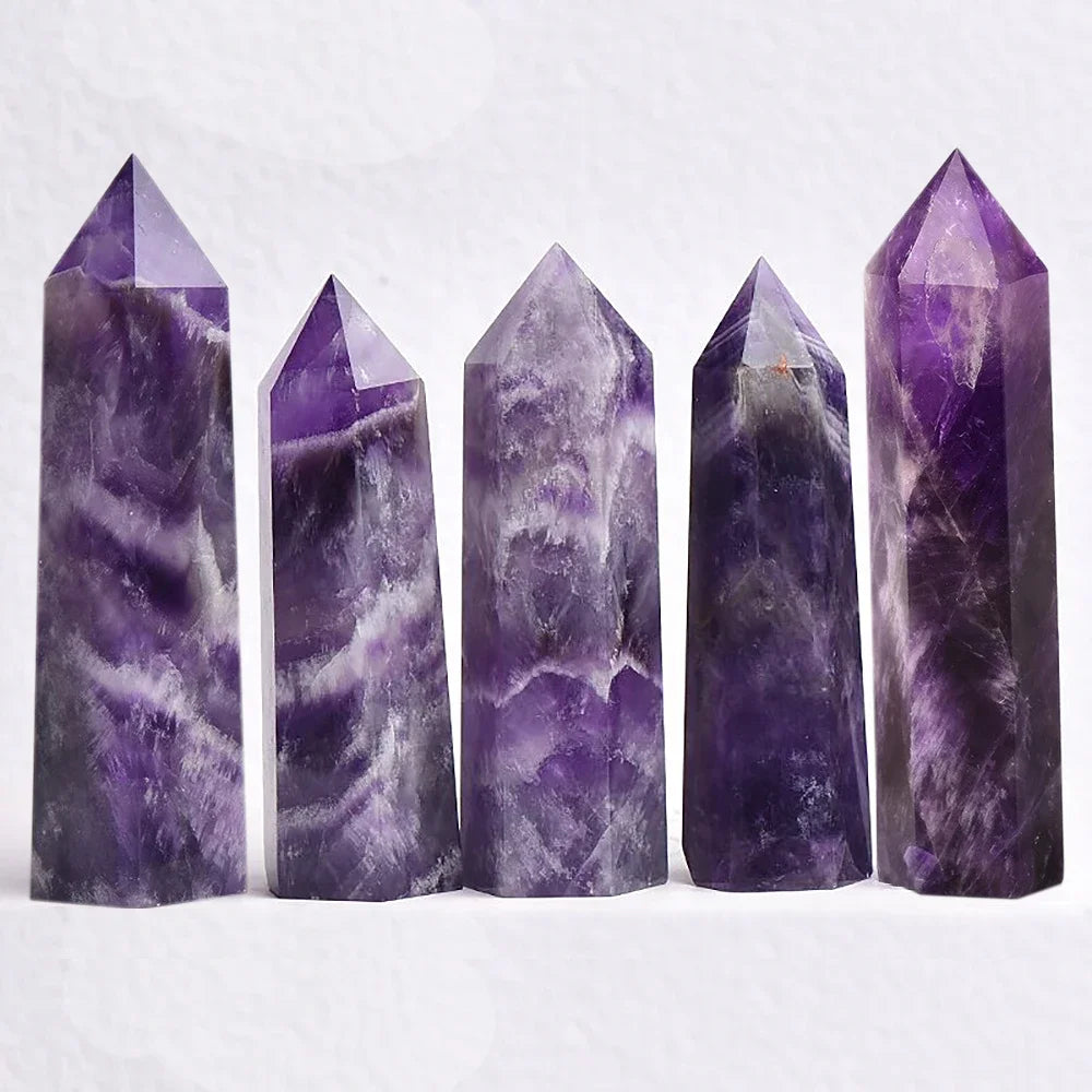 Natural Crystal Point Wand — Reiki Healing Stone for Home Decor & Meditation