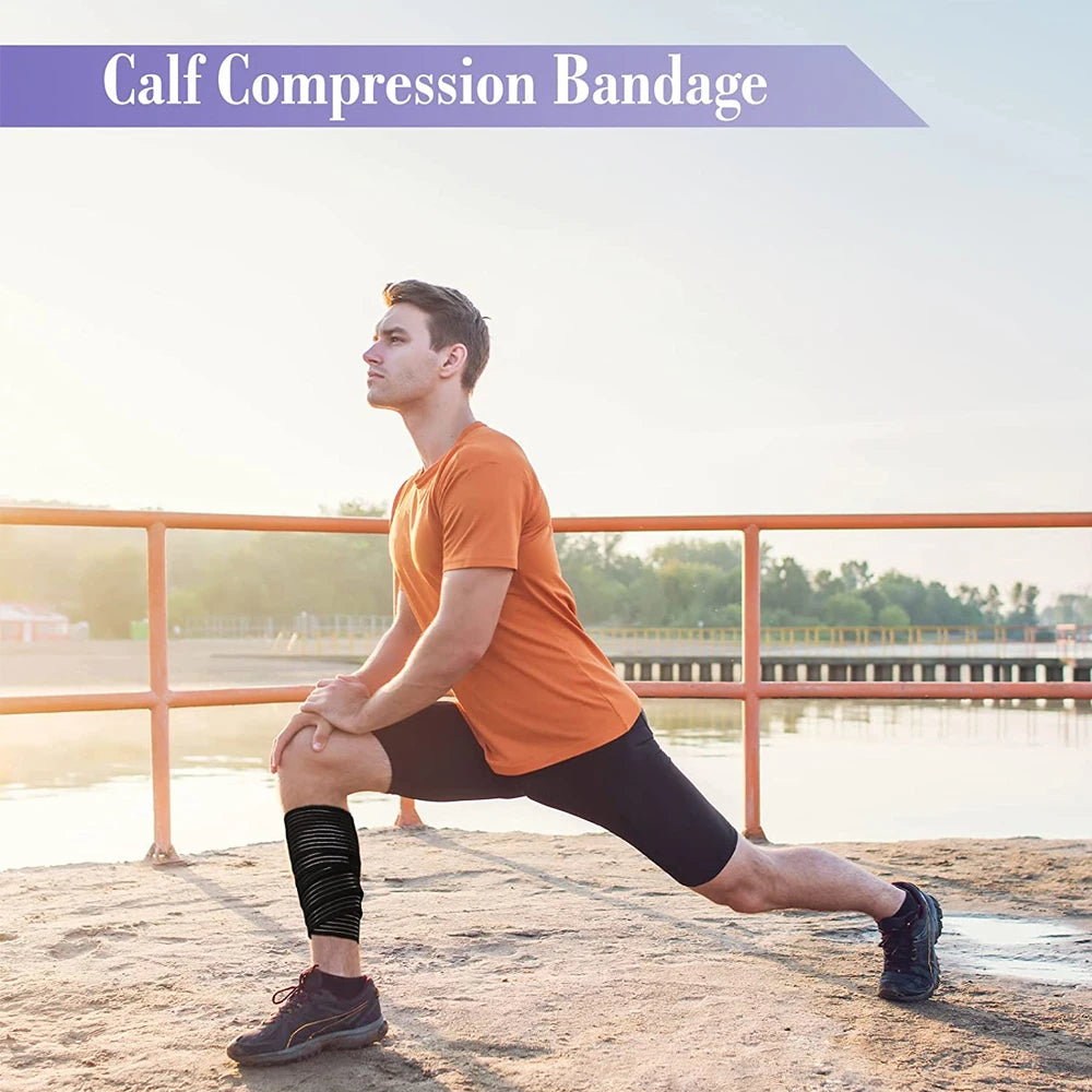 Adjustable Elastic Support Wrap with Hook-and-Loop Closure