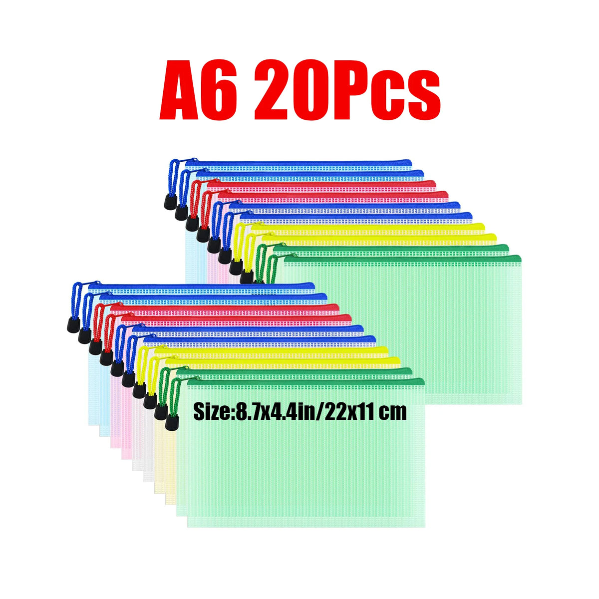 Waterproof Zipper Document Bags Clear Plastic File Folders A3 A4 A5 A6 B4 B5