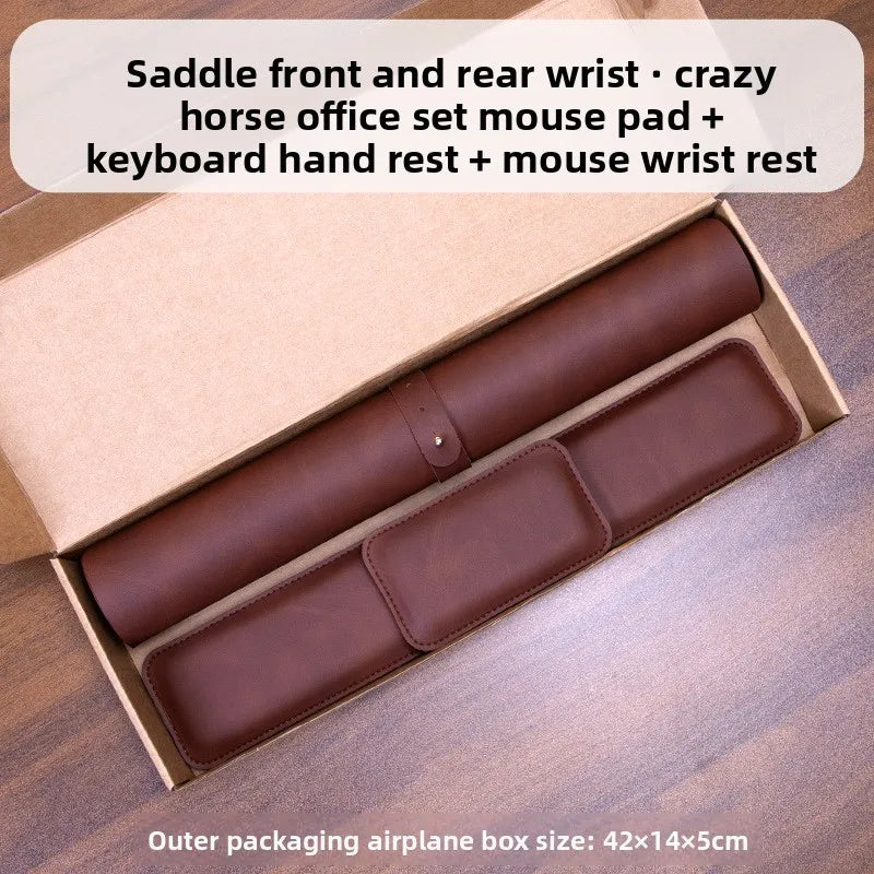 Waterproof PU Leather Desk Mat & Mouse Pad Set