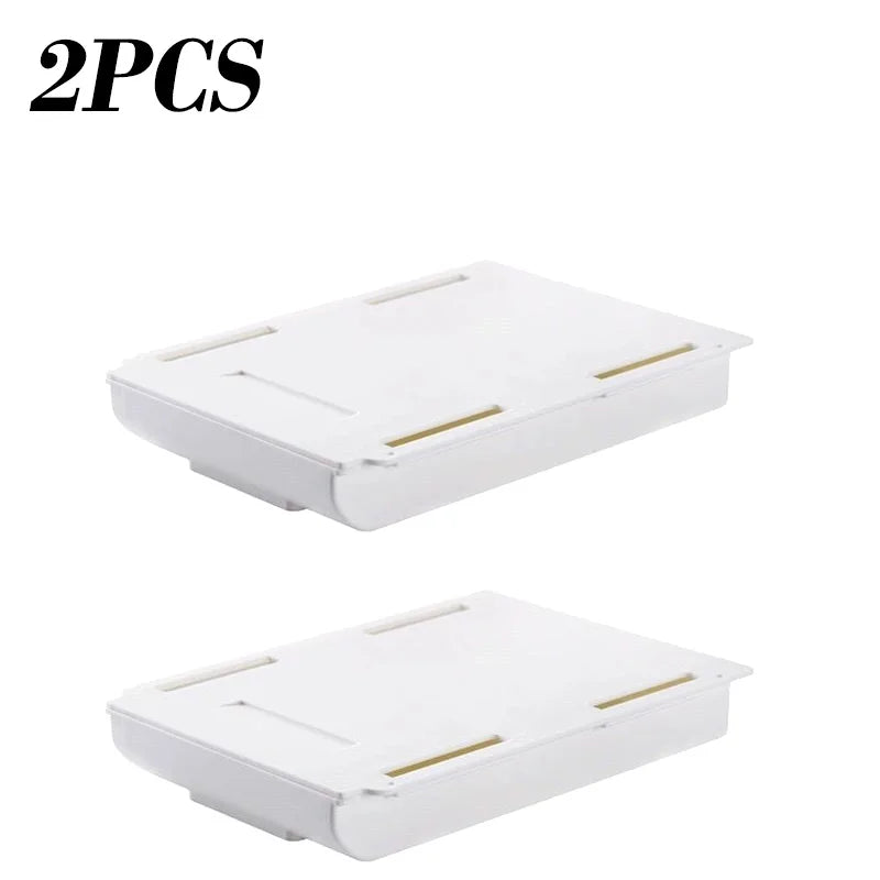 Self Stick Pencil Tray Under Desk Drawer Storage Box Hidden Stationery Organizer Stand For Pens Office Home Storage Organizer