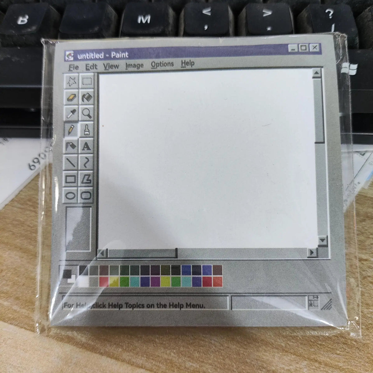 50 Page Retro Computer Window Notepad, Cute Aesthetic Desk Memo Pad for Notes, To Do Lists and Office Supplies