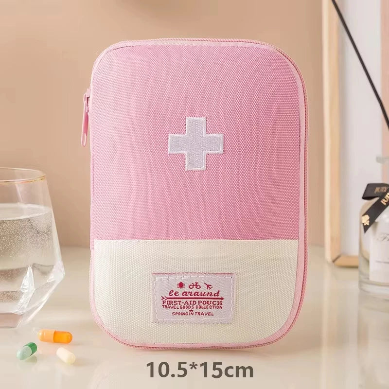 Travel Medicine Bag and Mini First Aid Kit Pouch for Pills, Vitamins and Emergency Essentials, Portable Home and Outdoor Storage