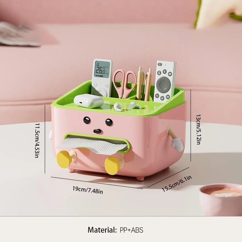 Multifunctional Desktop Storage Box & Cosmetic Organizer with Sticker
