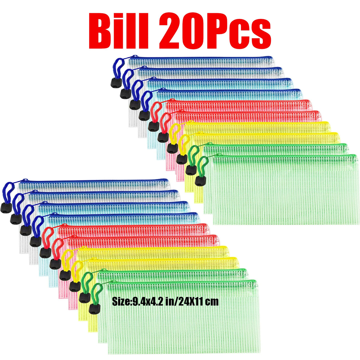 Waterproof Zipper Document Bags Clear Plastic File Folders A3 A4 A5 A6 B4 B5