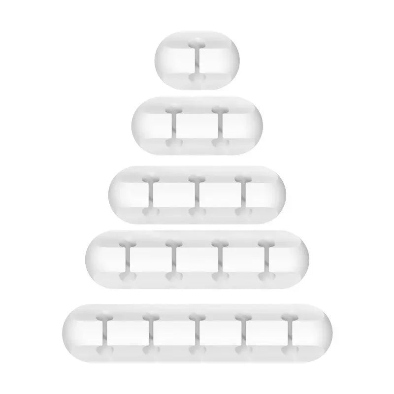 Silicone USB Cable Clip Organizer Self-Adhesive Cord Holder for Desk and Home Office