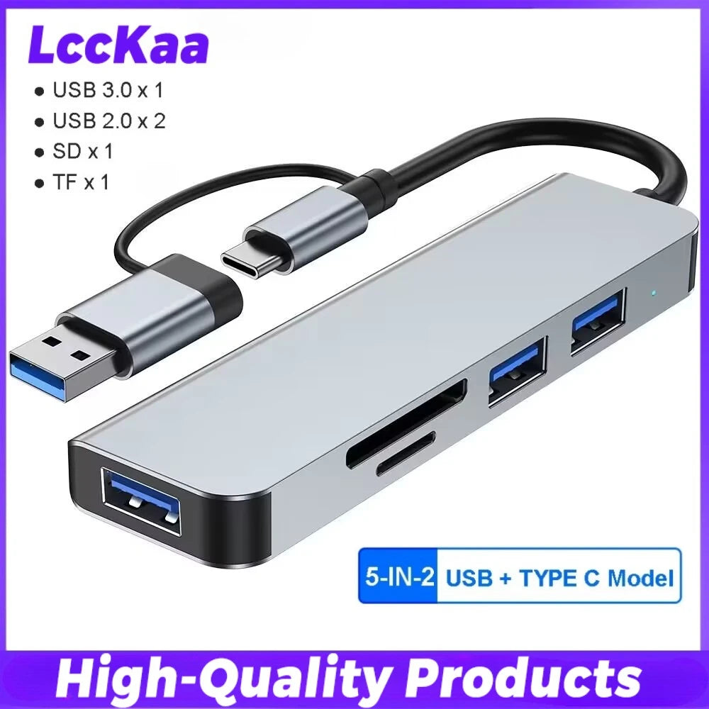 USB-C Multiport Hub Adapter with 3.5mm Audio Jack
