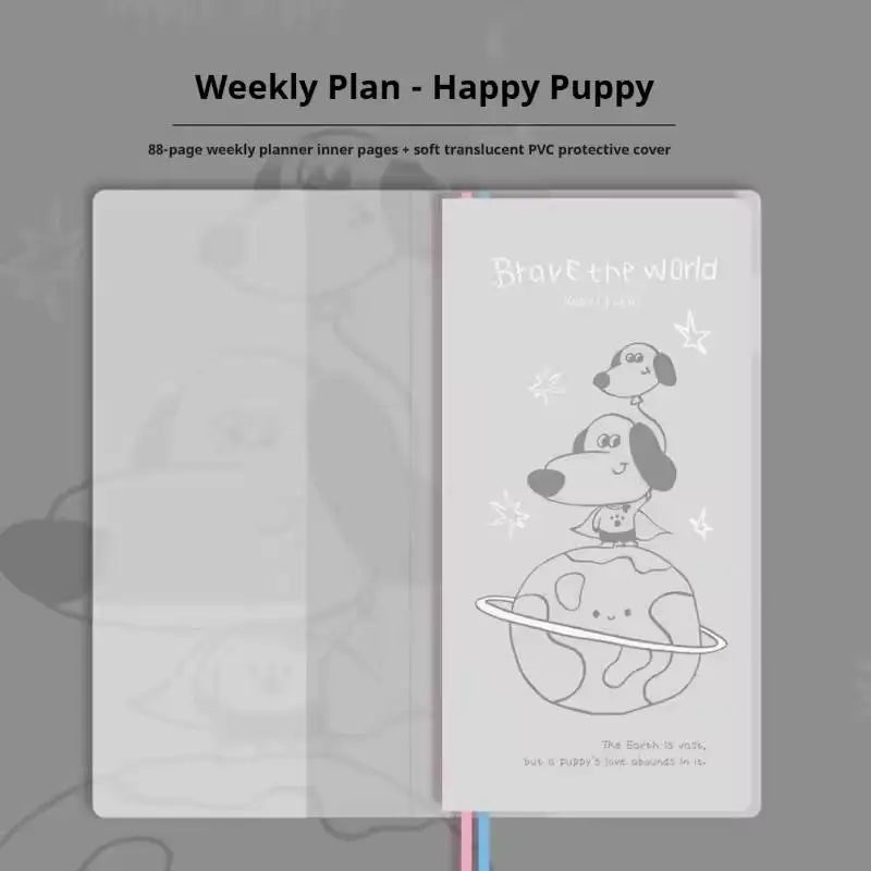 Undated Weekly Planner Book with Illustrated Cover Designs, Daily Schedule Organizer Notebook with Optional Planner Cover