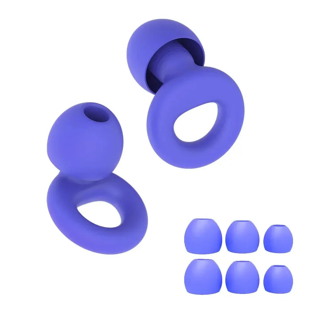 Quiet Ear Plugs for Noise Reduction — Soft Reusable Hearing Protection for Sleep, Swim & Work, 8 Tips in XS/S/M/L