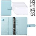 A6 PU Leather Budget Binder Notebook Cash Envelopes System Set Bill Organizer