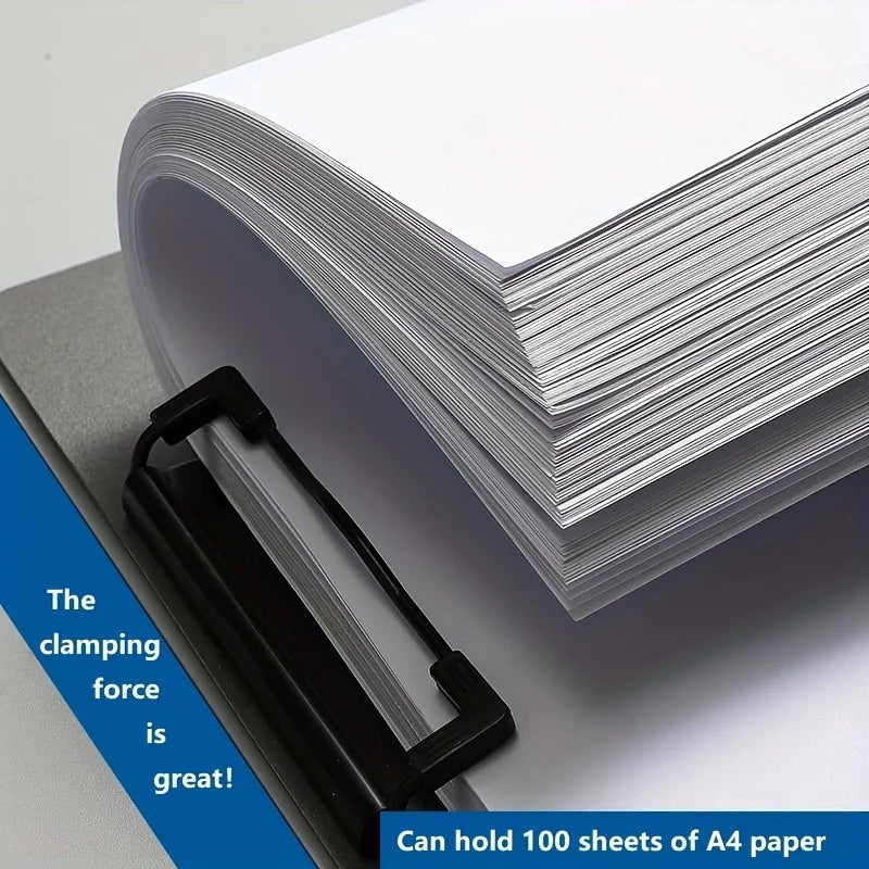 A4 Clipboard File Folder with Double Clips, Writing Pad and Document Organizer for School, Office, and Test Papers