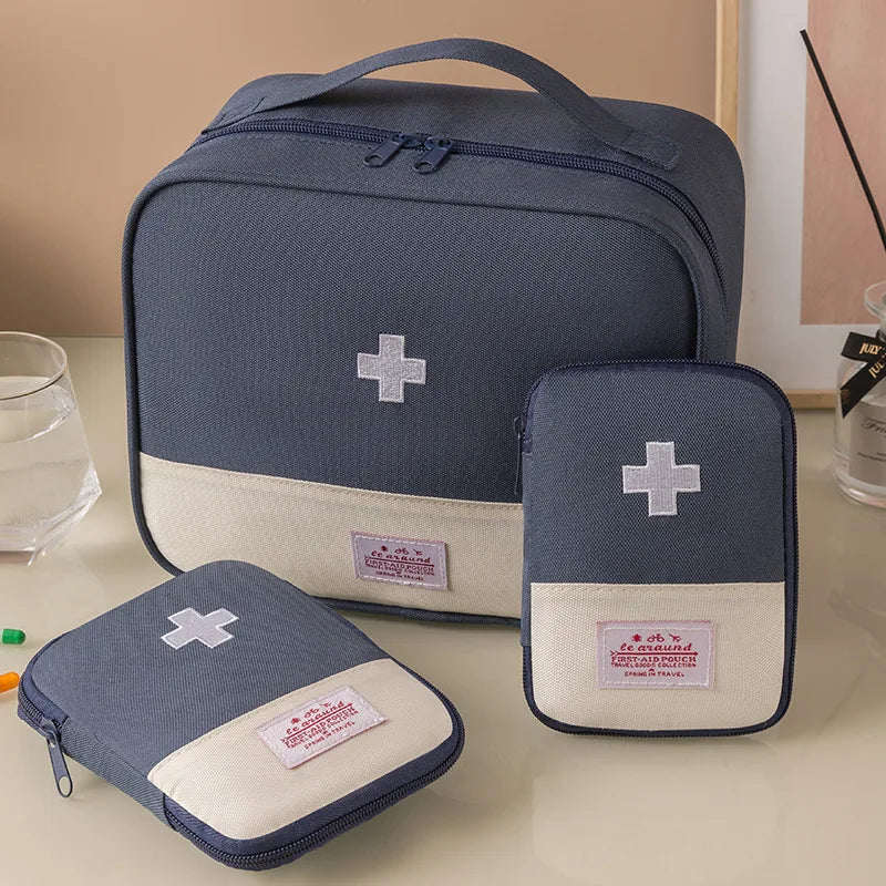 Travel Medicine Bag and Mini First Aid Kit Pouch for Pills, Vitamins and Emergency Essentials, Portable Home and Outdoor Storage