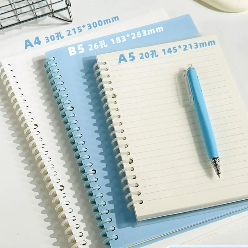 A4/A5/B5 Spiral Notebook — 60-Sheet Lined & Blank Journal