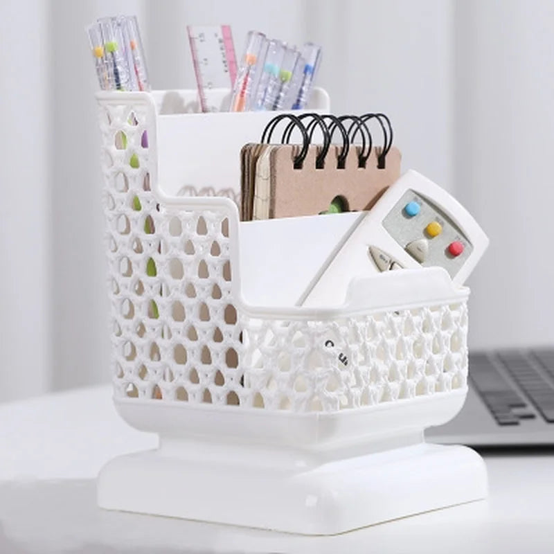 Desktop Stationery Organizer Caddy for Pens, Makeup, and School Supplies