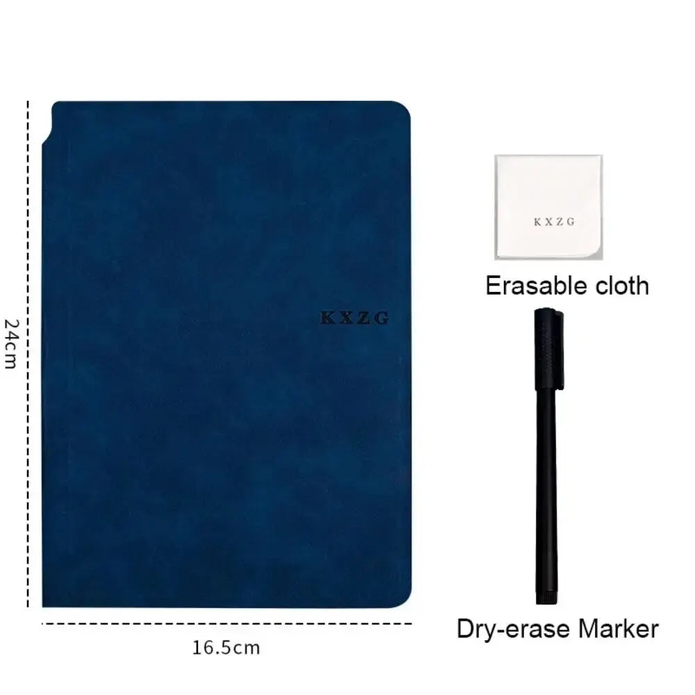 Reusable Whiteboard Notebook — Portable Weekly Planner with Pen & Erasing Cloth