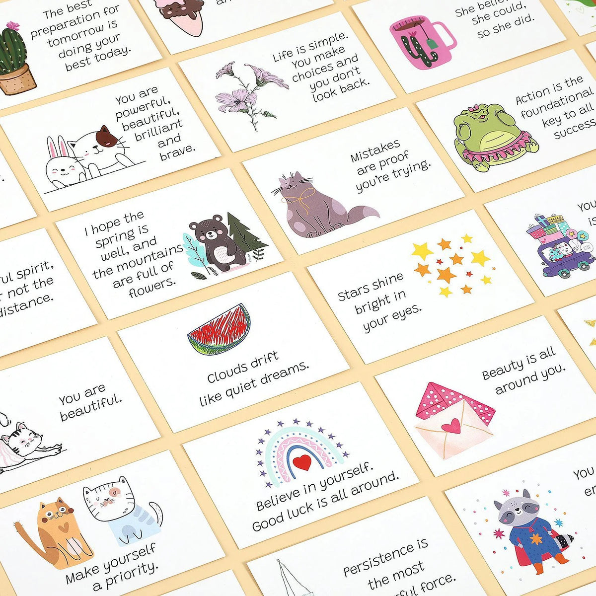 90 Positive Affirmation Cards — Inspirational Messages & Motivation