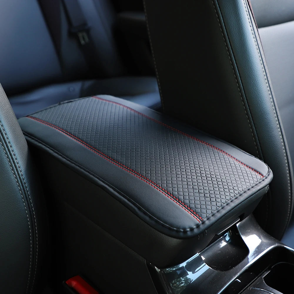 PU Leather Car Armrest Cushion Cover — Waterproof Central Console Pad