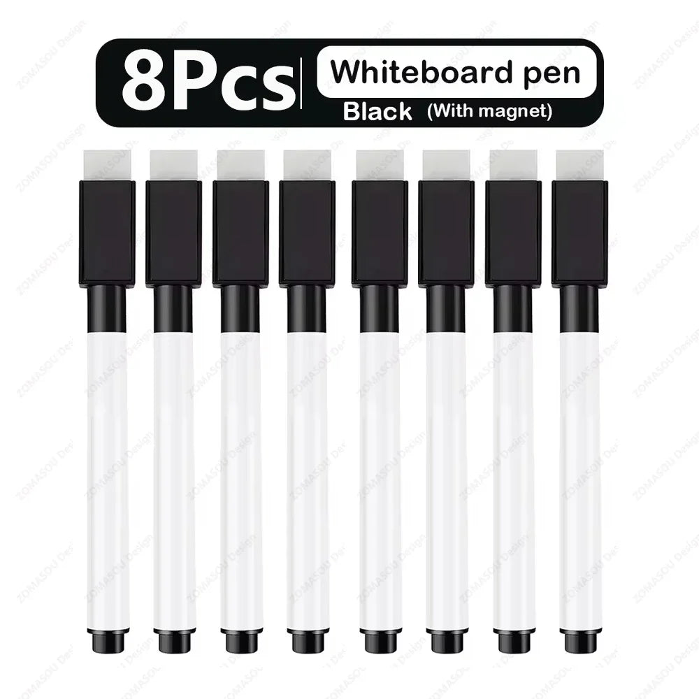 Magnetic Dry Erase Markers with Eraser Cap, Fine Tip Whiteboard Markers for Home, Office, School and Classroom, 1 to 48 Pack