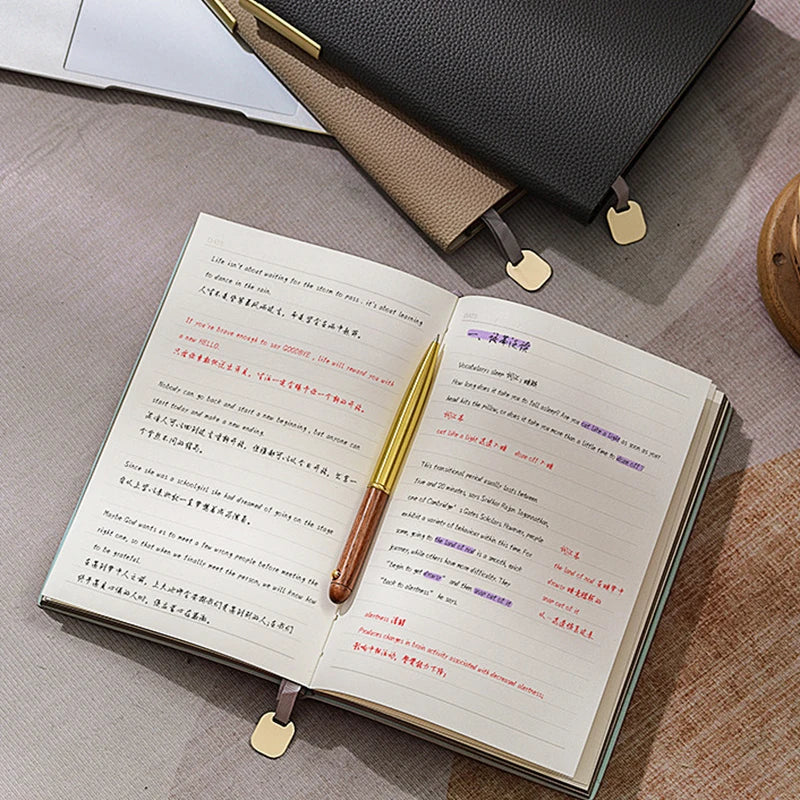 Personalized A5 PU Leather Notebook — Business, Study & To-Do Journal