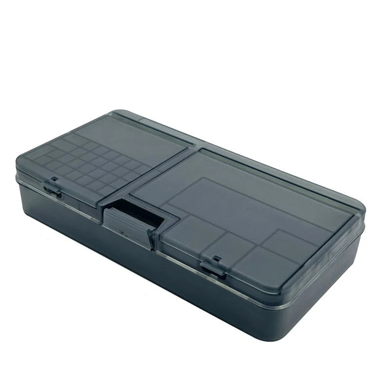 Double Layer Clear Component Storage Box for Small Electronics, Screws, SD Cards and Repair Tools